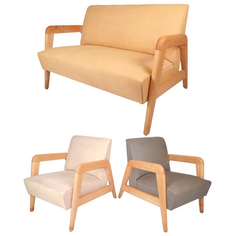 Mid Century Living Room Set By Leslie Diamond For Conant Ball For