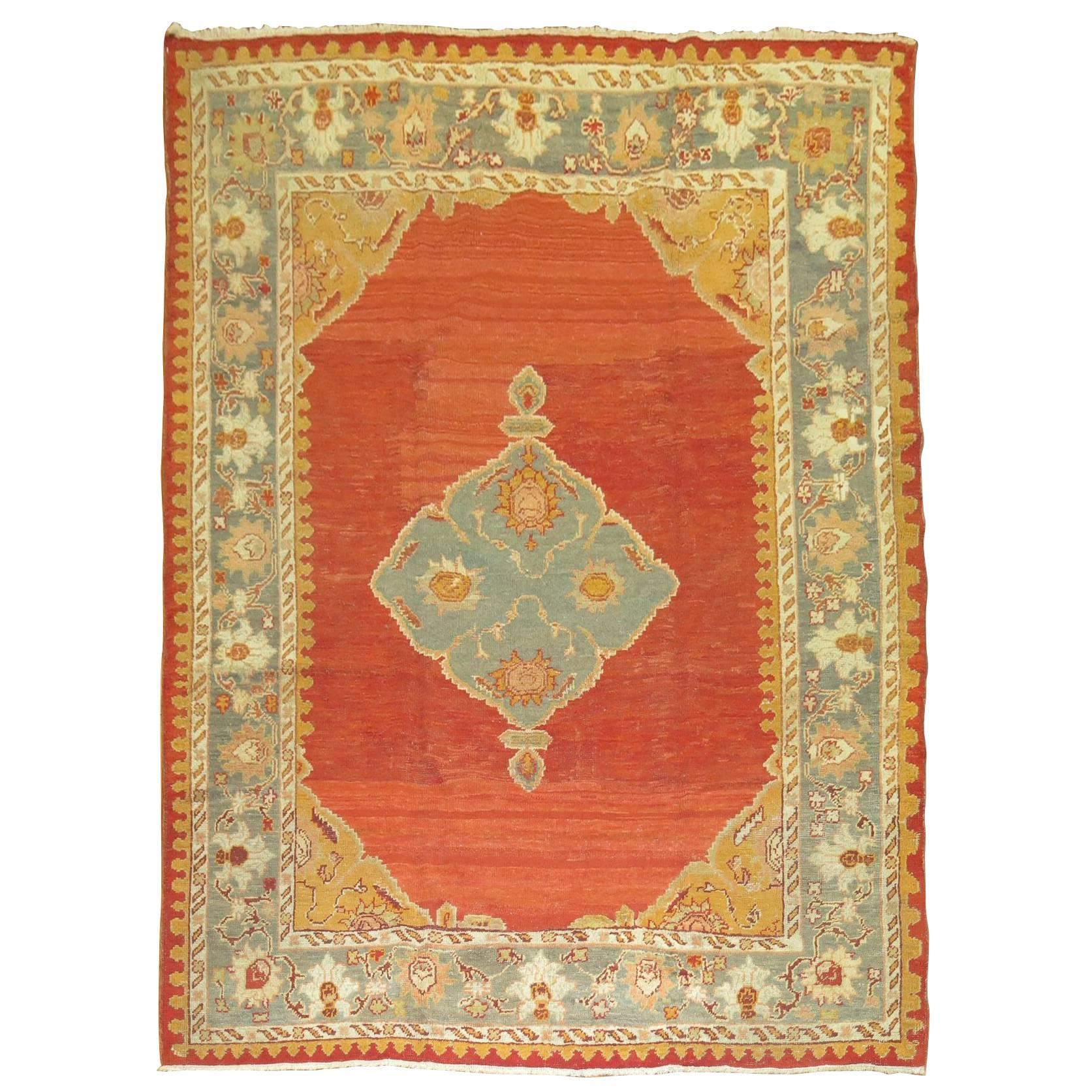 Zabihi Collection Late 19th Century Antique Turkish Oushak