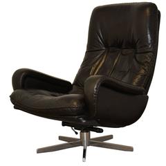 Vintage James Bond de Sede Swivel Lounge Armchair, 1960`s 11
