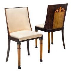 Erik Chambert, Attributed, Pair of Swedish Grace Period Dining Chairs