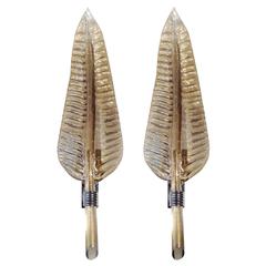 Pair of Adamo Murano Glass Wall Lights 8
