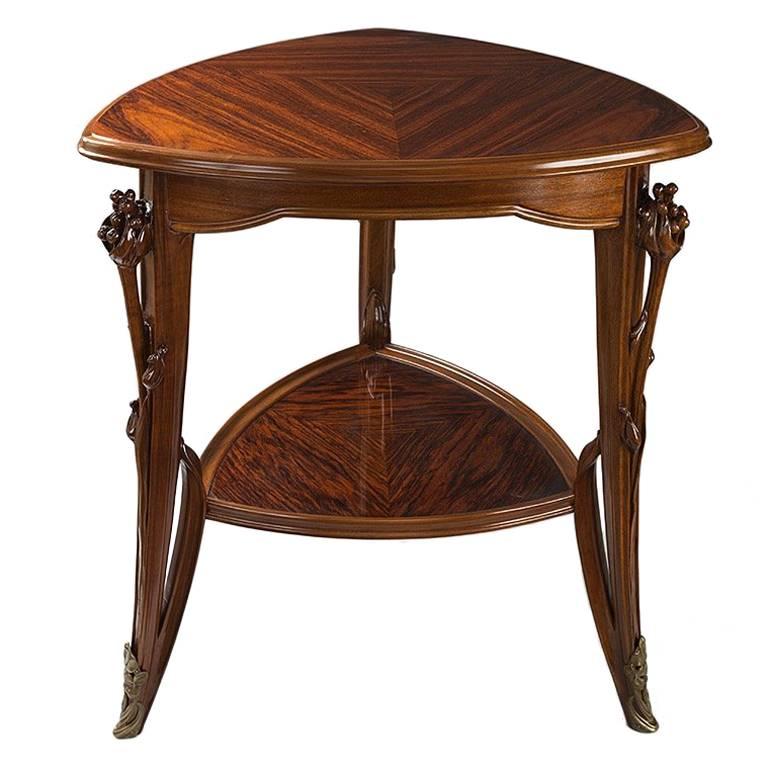 A French Art Nouveau Tri-cornered Table Louis Majorelle