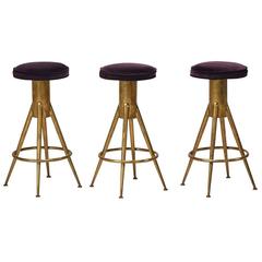 Set of Three Mid-Century Italian Bar Stools