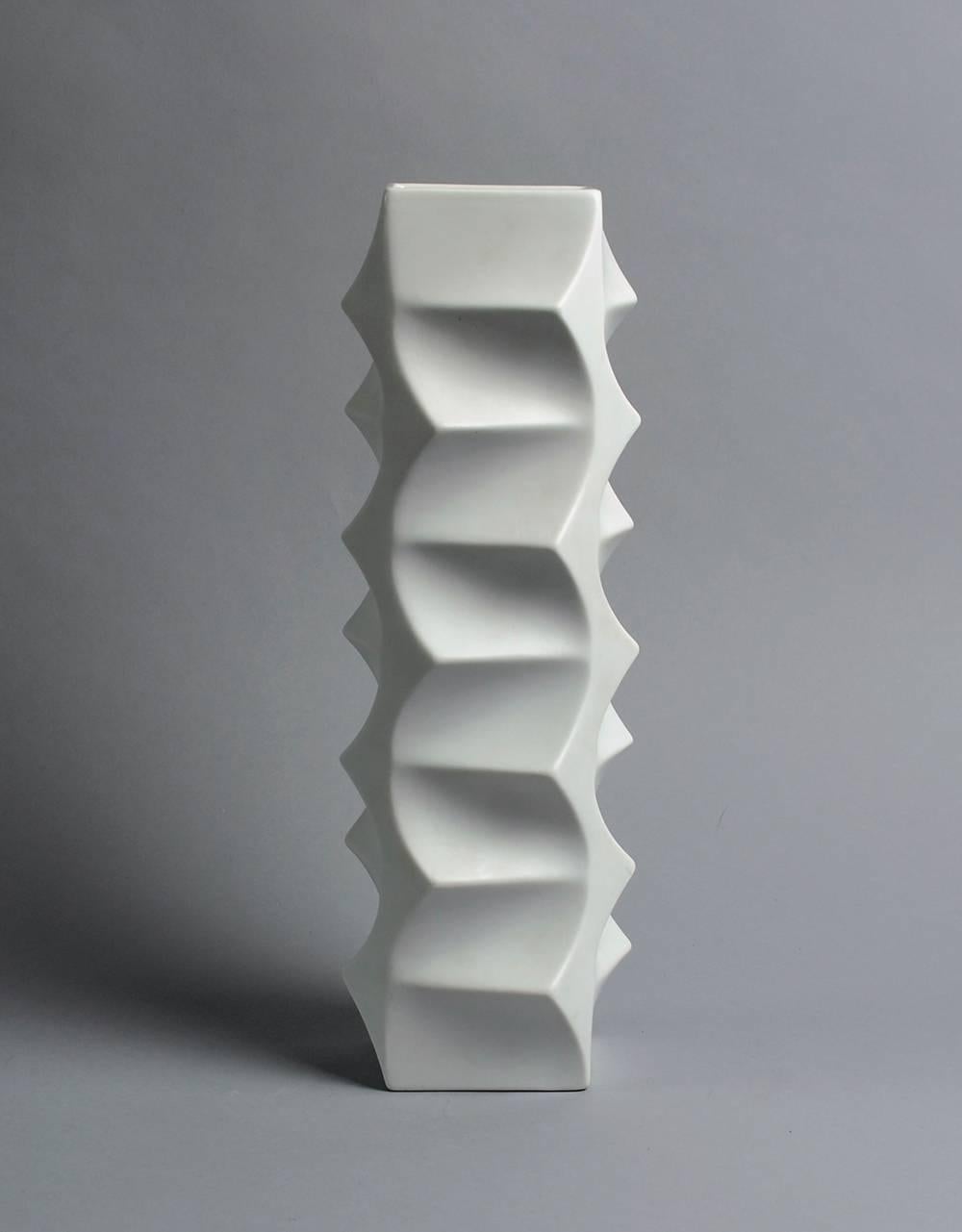 Porcelain Three Matte White Archais Vases by Heinrich Fuchs for Lorenz Hutschenreuther For Sale