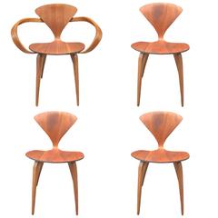 Four Vintage Cherner Chairs for Plycraft 4