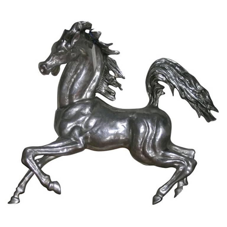 Aluminium Horse Wall Sculpture For Sale at 1stdibs