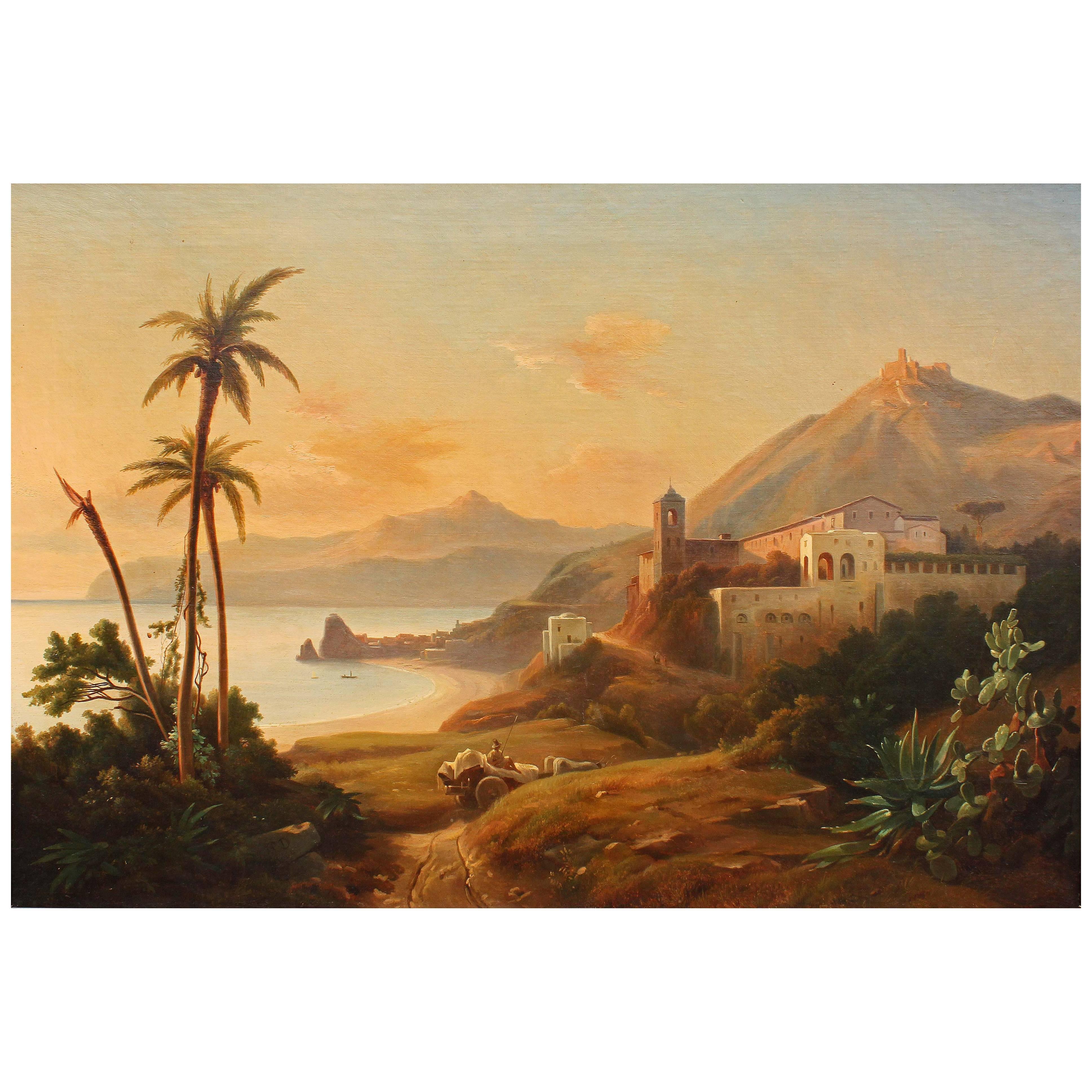 Oil Painting Italian Coast