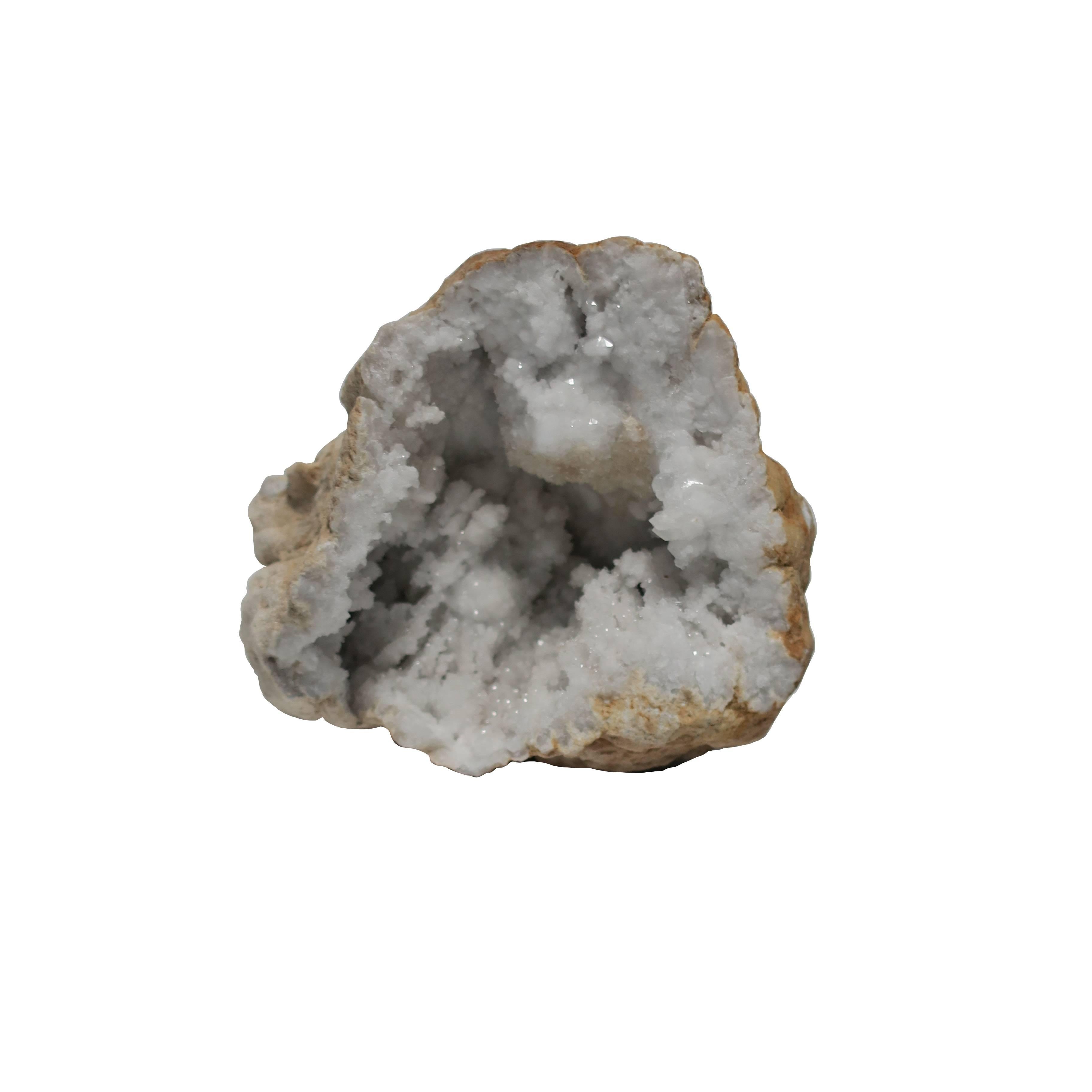 White Crystal Geode Natural Specimen Sculpture Piece 7