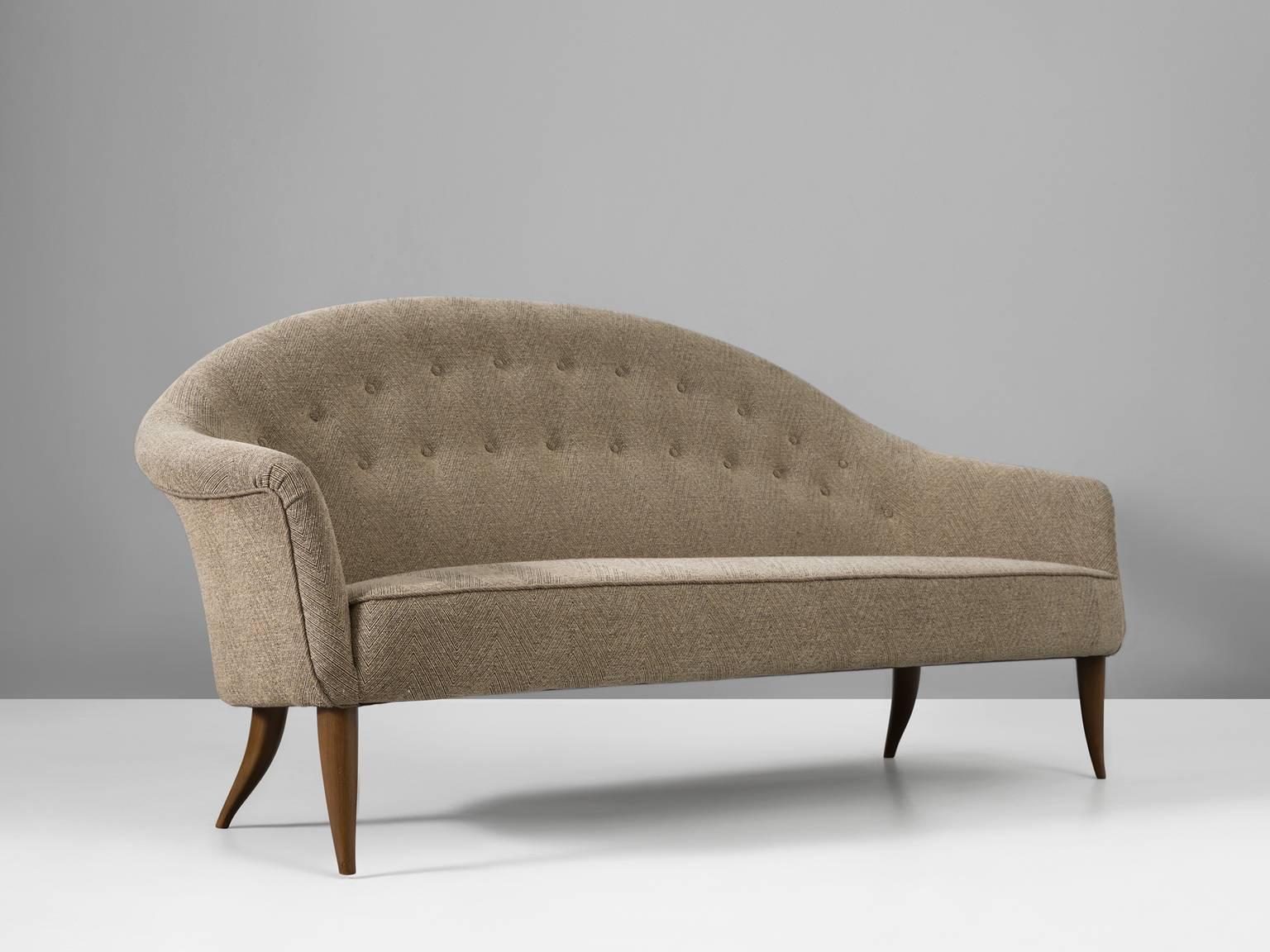 Kerstin Horlin-Holmquist Paradiset Sofa in Beige-Black Upholstery In Excellent Condition In Waalwijk, NL