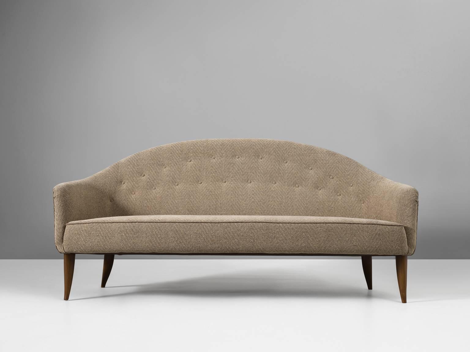 Fabric Kerstin Horlin-Holmquist Paradiset Sofa in Beige-Black Upholstery