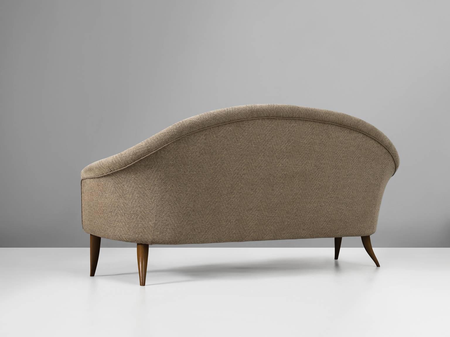 Mid-20th Century Kerstin Horlin-Holmquist Paradiset Sofa in Beige-Black Upholstery