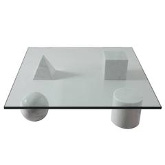 Massimo & Lella Vignelli 'Metaphora' Coffee Table in Marble and Glass