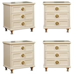 Chic Restored Pair of Small Chests in the Style of Renzo Rutili 4
