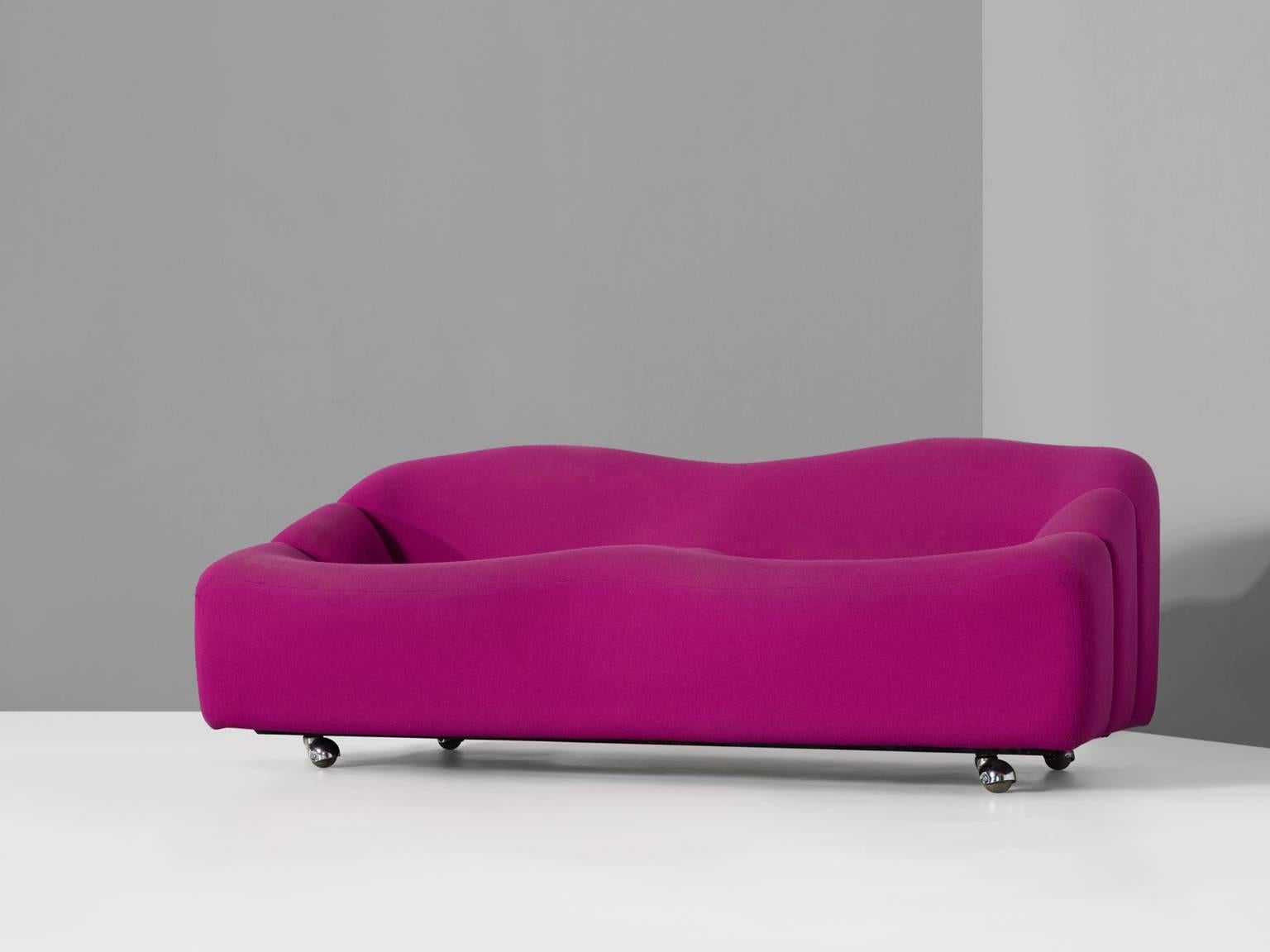 Dutch Pierre Paulin Two-Seat Sofa in Pink from the ABCD Series for Artifort