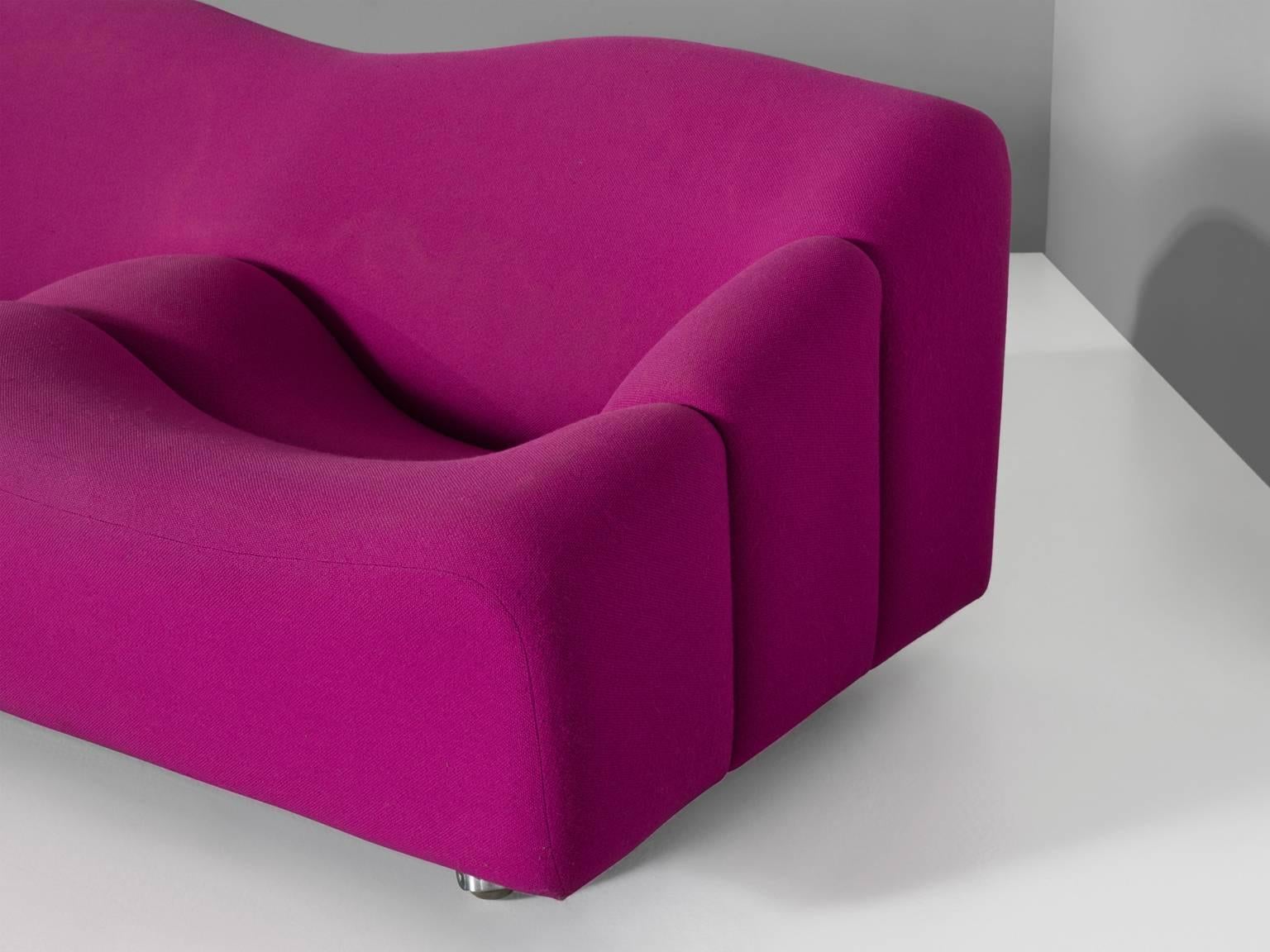 Metal Pierre Paulin Two-Seat Sofa in Pink from the ABCD Series for Artifort