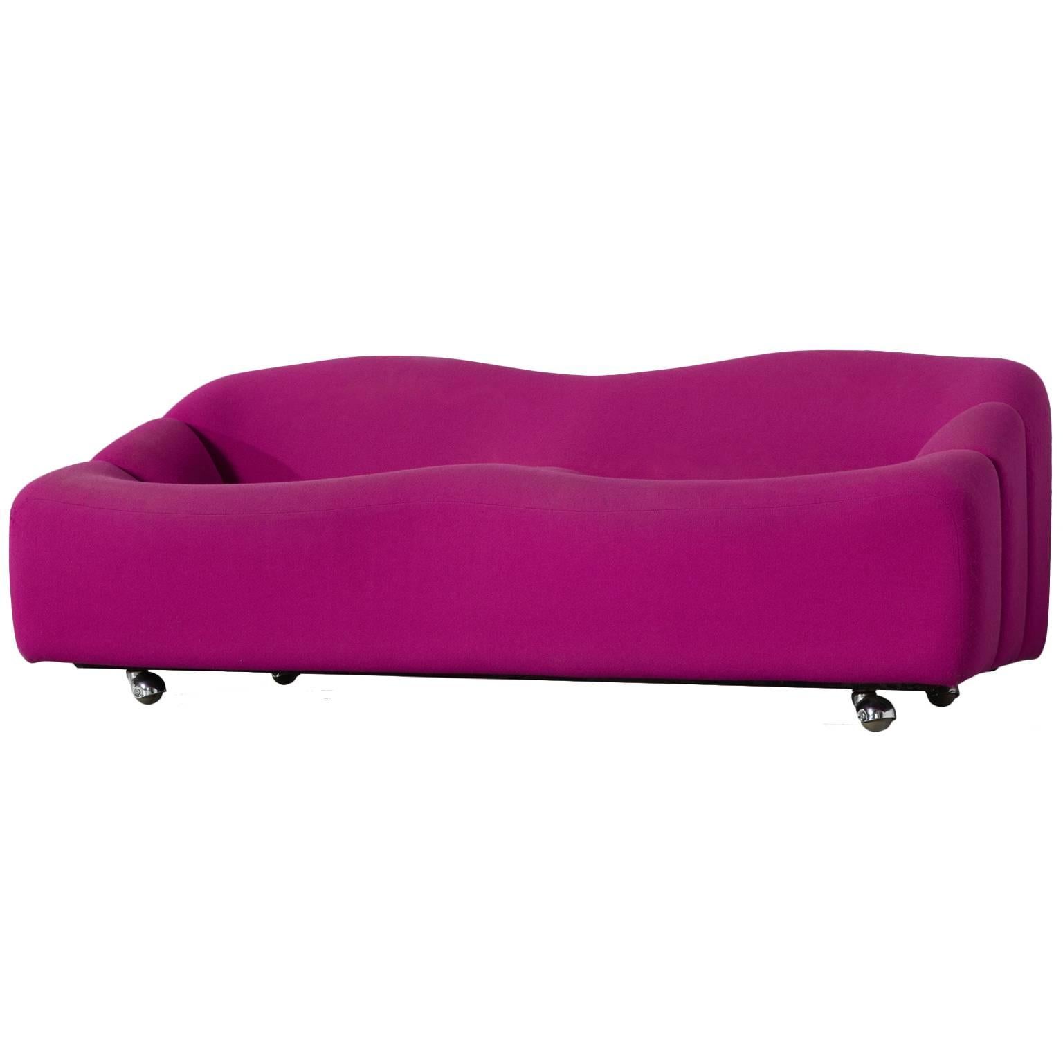 Pierre Paulin Two-Seat Sofa in Pink from the ABCD Series for Artifort