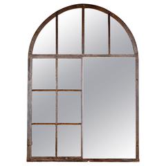 Early 19th Century, French, Arched Window Frame Mirror