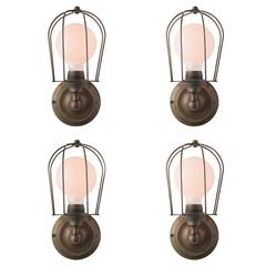 Brass Caged Wall Sconce 9