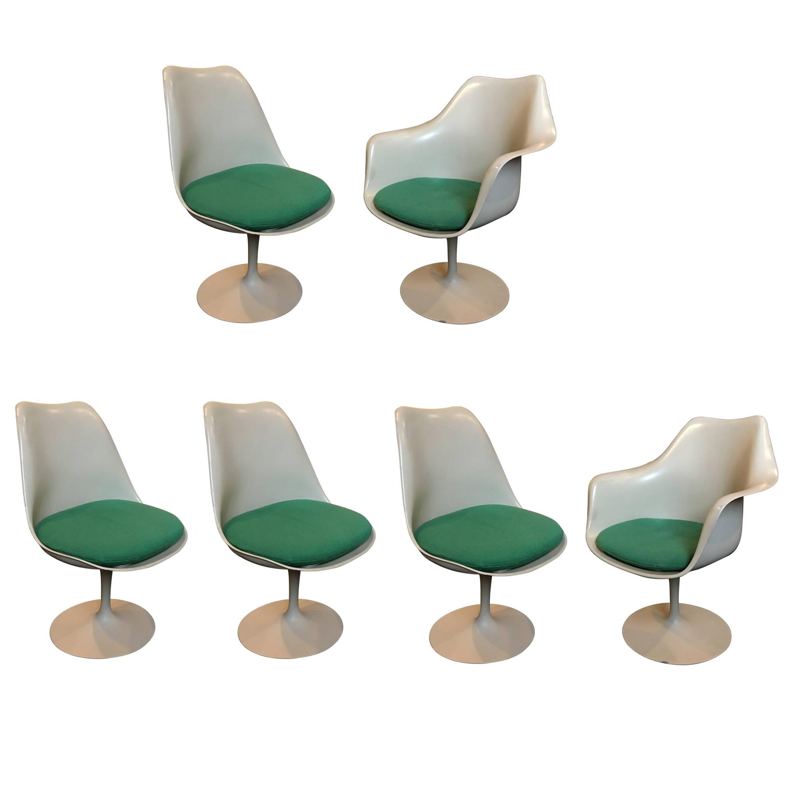 Set of Six Eero Saarinen Tulip Chairs, 1956 Knoll International