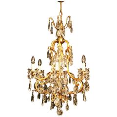 French Gilded Seven-Light Antique Chandelier French Gilded Seven-Light Antique Chandelier