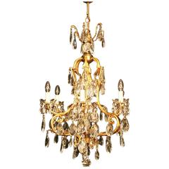 French Gilded Seven-Light Antique Chandelier