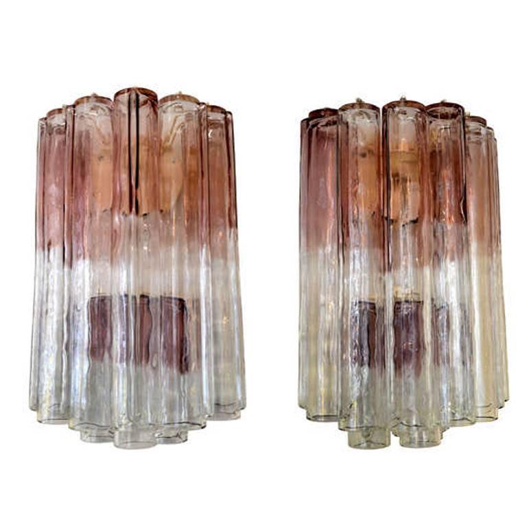 VENINI, Pair of Calza Sconces