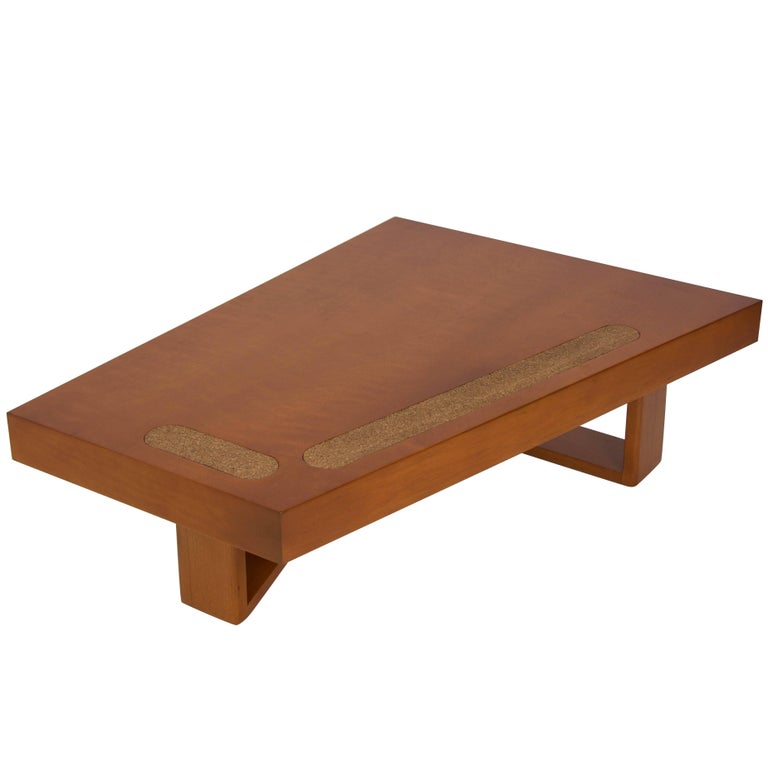 Coffee Table With Cork Inserts By Barzilay At 1stdibs Coffee Table With Cork Inserts By Barzilay For