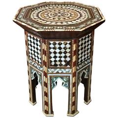 Syrian Mother of Pearl Inlay Table