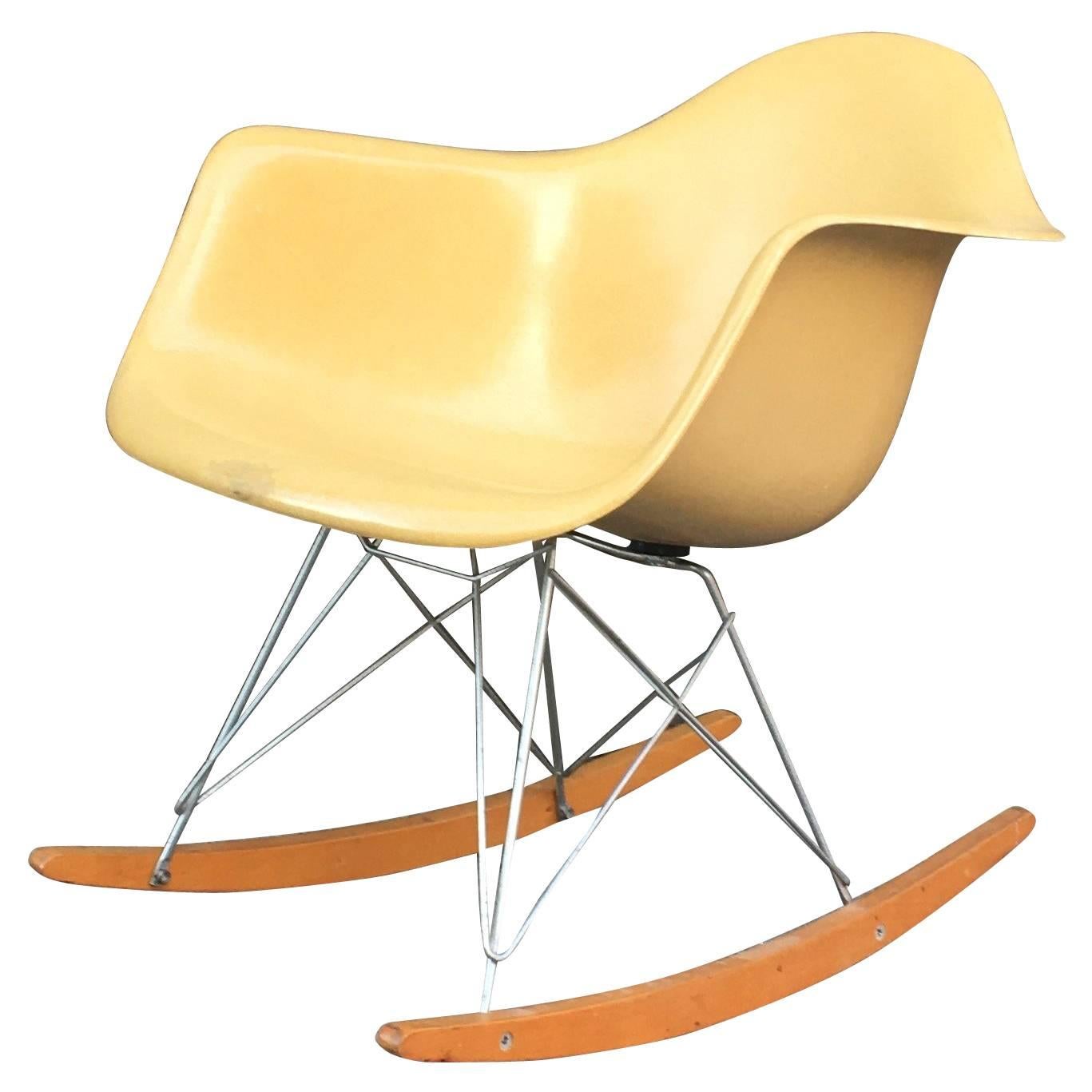 Herman Miller Eames Ochre Rar Rocking Chair