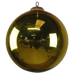 Late Victorian Large Gold Witches Ball