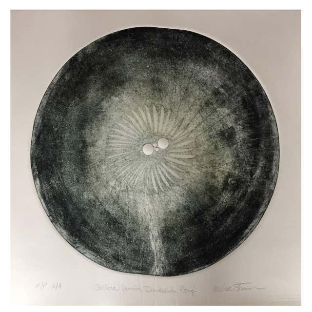 Abstract Intaglio Set of 4 Signed Abstract Intaglio Prints by Kazuko Watanabe, Framed For ...
