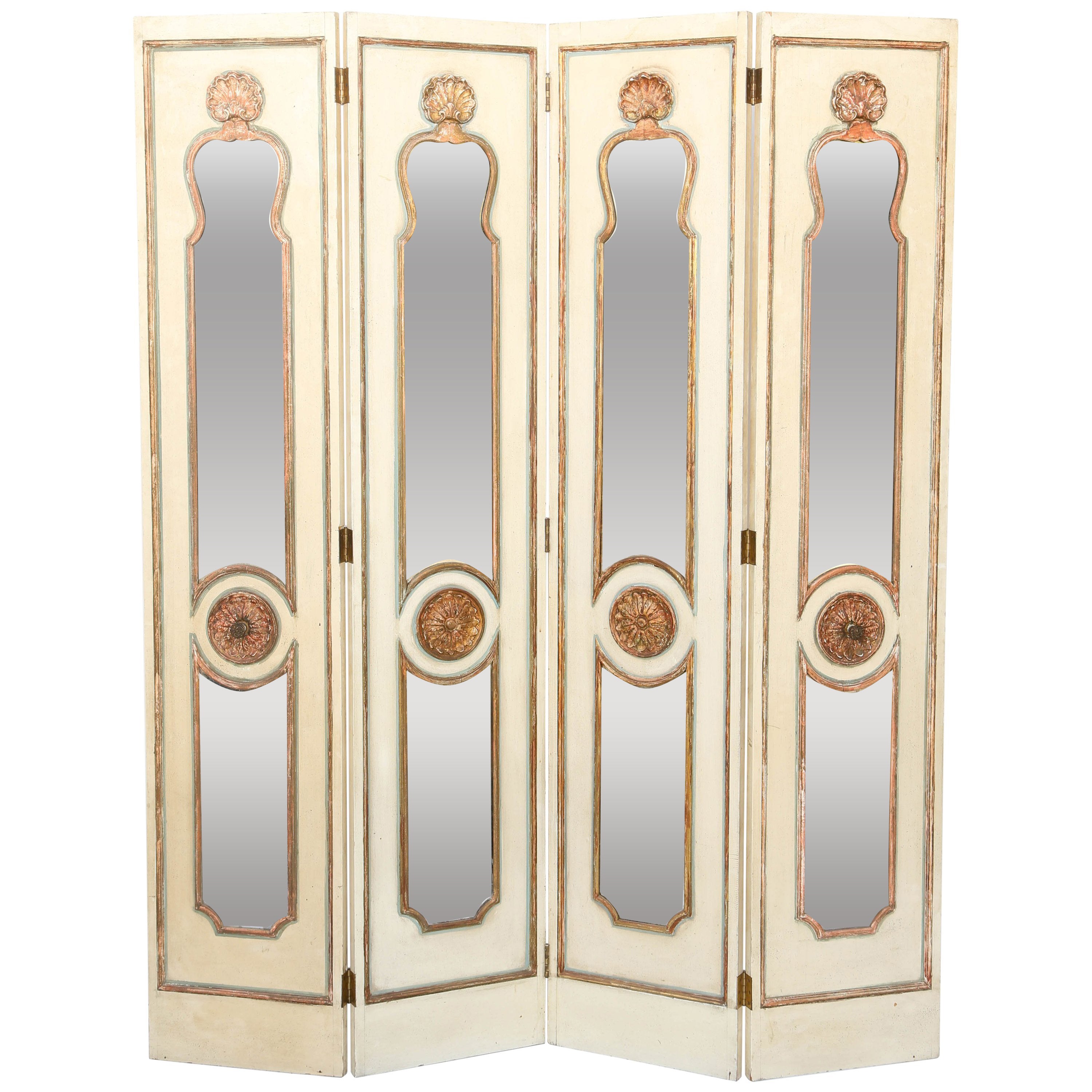 Modernist FourPanel Folding Screen For Sale at 1stDibs