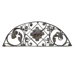 19th Century French Wrought Iron Demilune Traverse 3