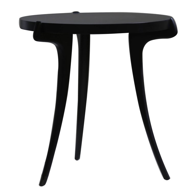 Ebonized Wood Sabre-Leg Cocktail Table from Costantini, Uccello, In Stock 