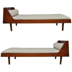 Pair of Teak Danish Daybeds