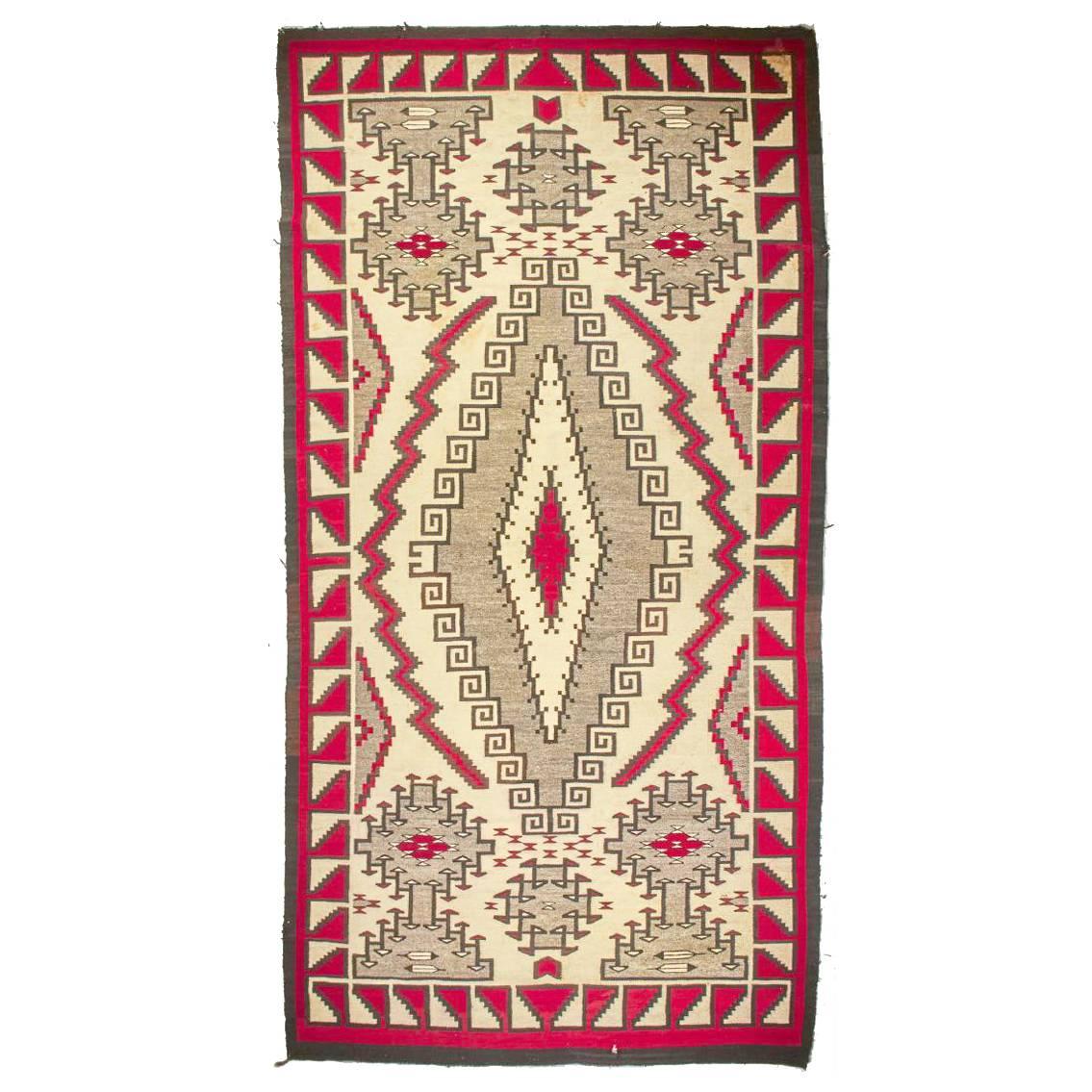Grand et rare tapis Navajo Klagetoh en vente