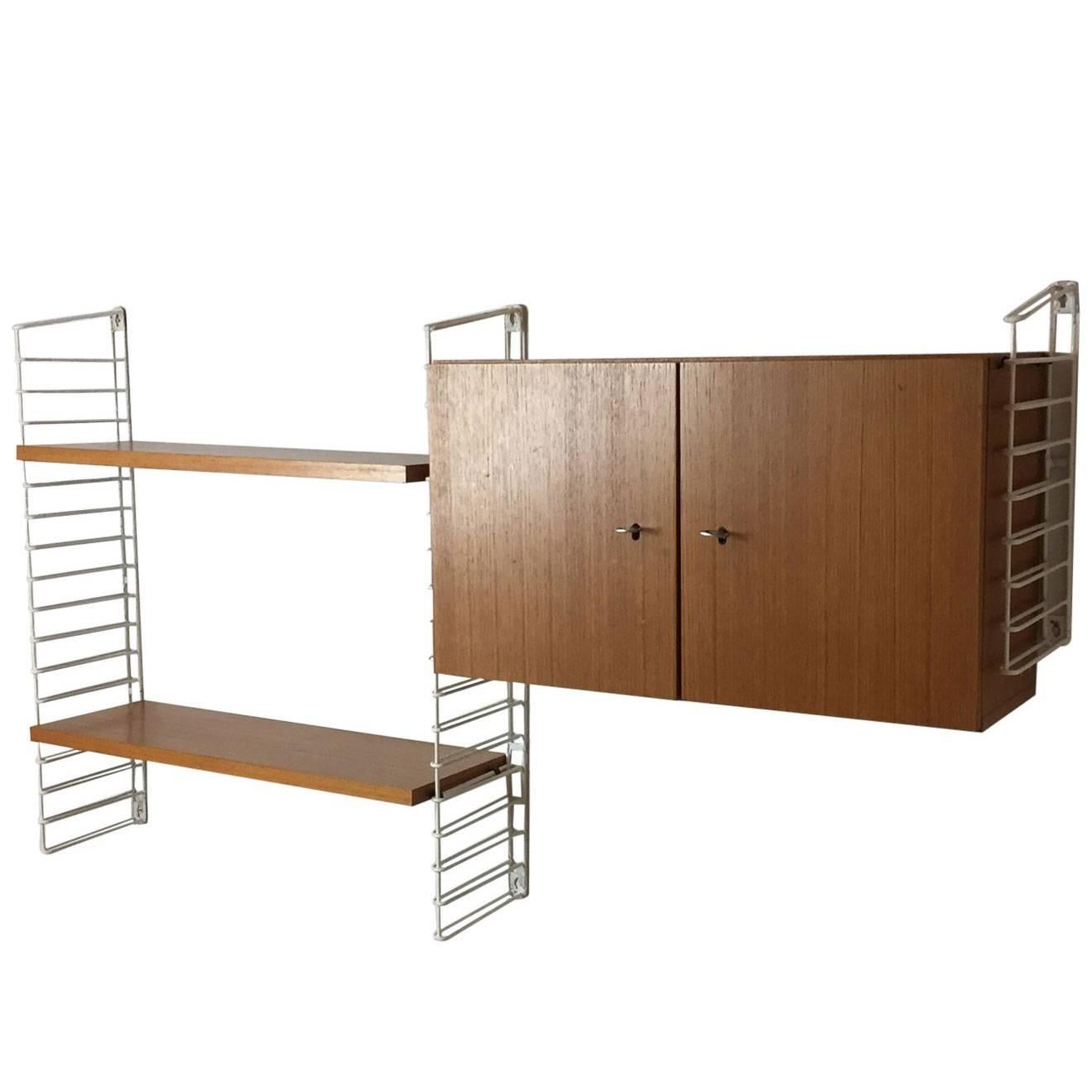 1960s German Mid-Century Wall Shelving System by Mustering International