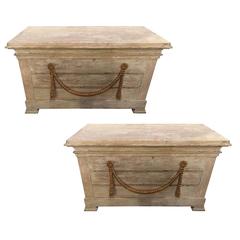 Fine Pair of Stamped Jansen Swedish Fashioned Commode or Nightstands 1