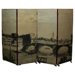 Four-Panel Transfer and Lacquered Screen by Piero Fornasetti 10