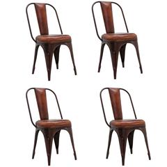 Set of Four Industrial Chairs 10