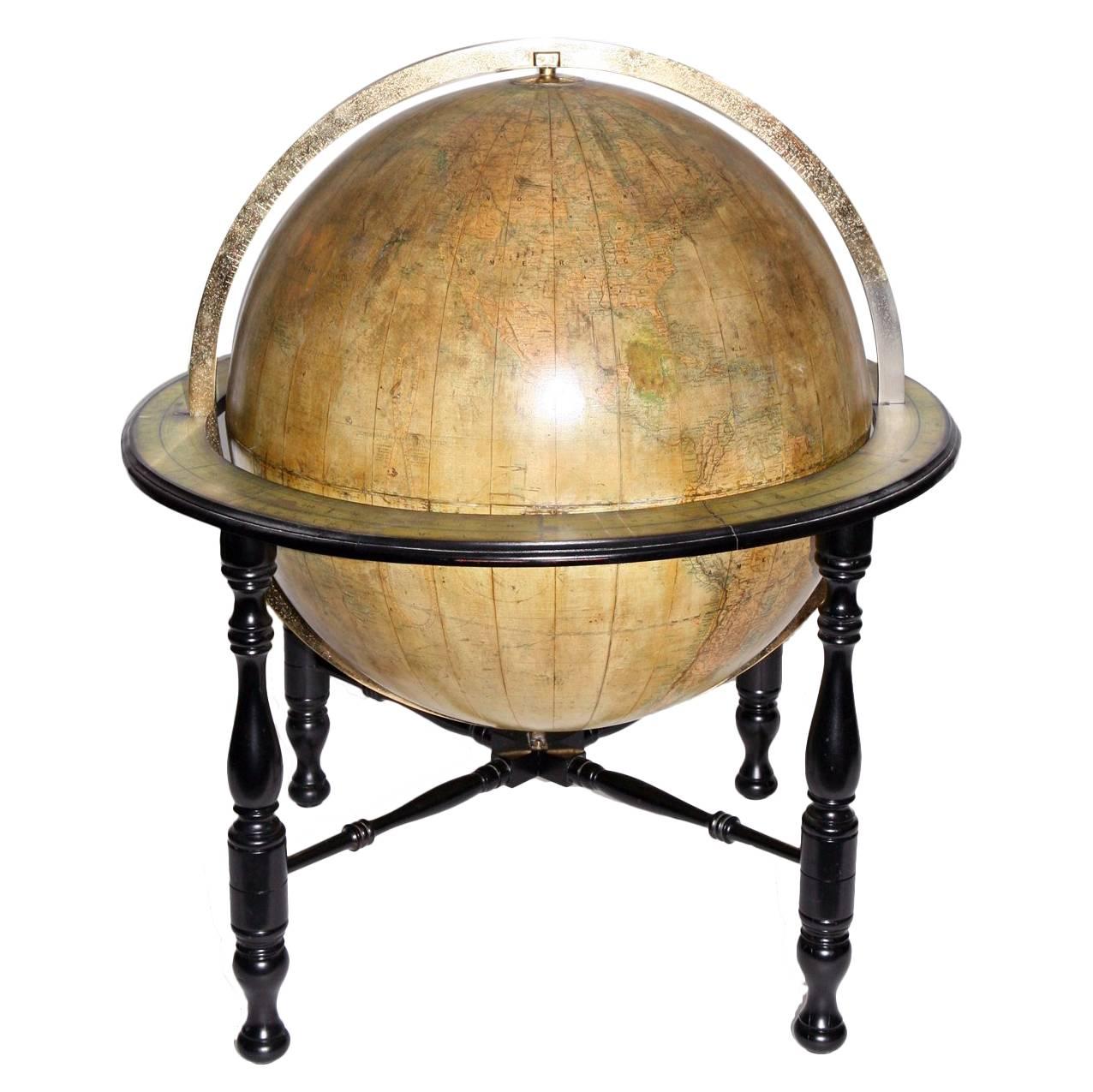 Large Terrestrial Library Globe For Sale