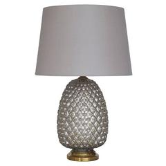 Large Pineapple Mercury Glass Lamp 11