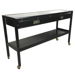 Ebonized Mahogany Bar Cart by Michael Taylor for Baker