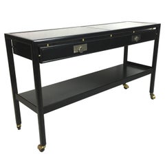 Ebonized Mahogany Bar Cart by Michael Taylor for Baker 5