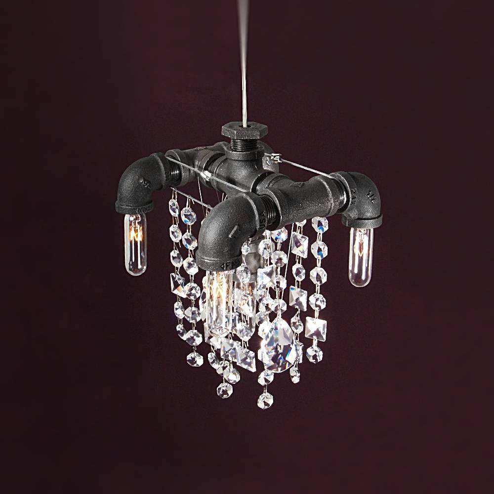 American Tribeca Five-Bulb Compact Chandelier For Sale