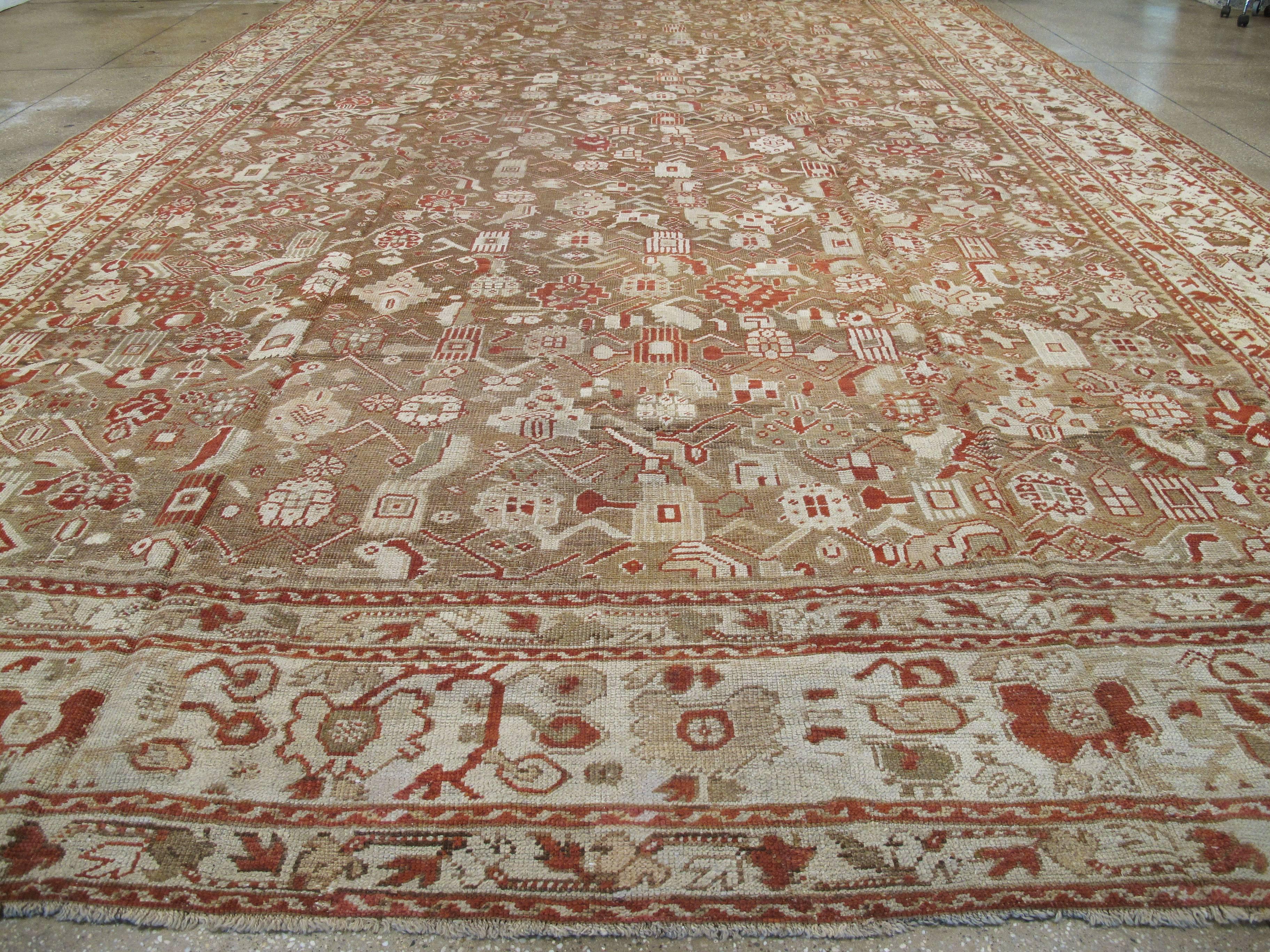 Wool Antique Turkish Ghourdes Carpet For Sale