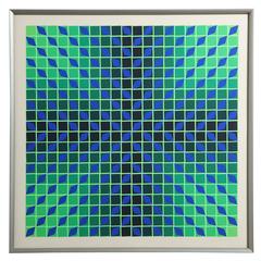 Victor Vasarely Op Art Framed Serigraph 3