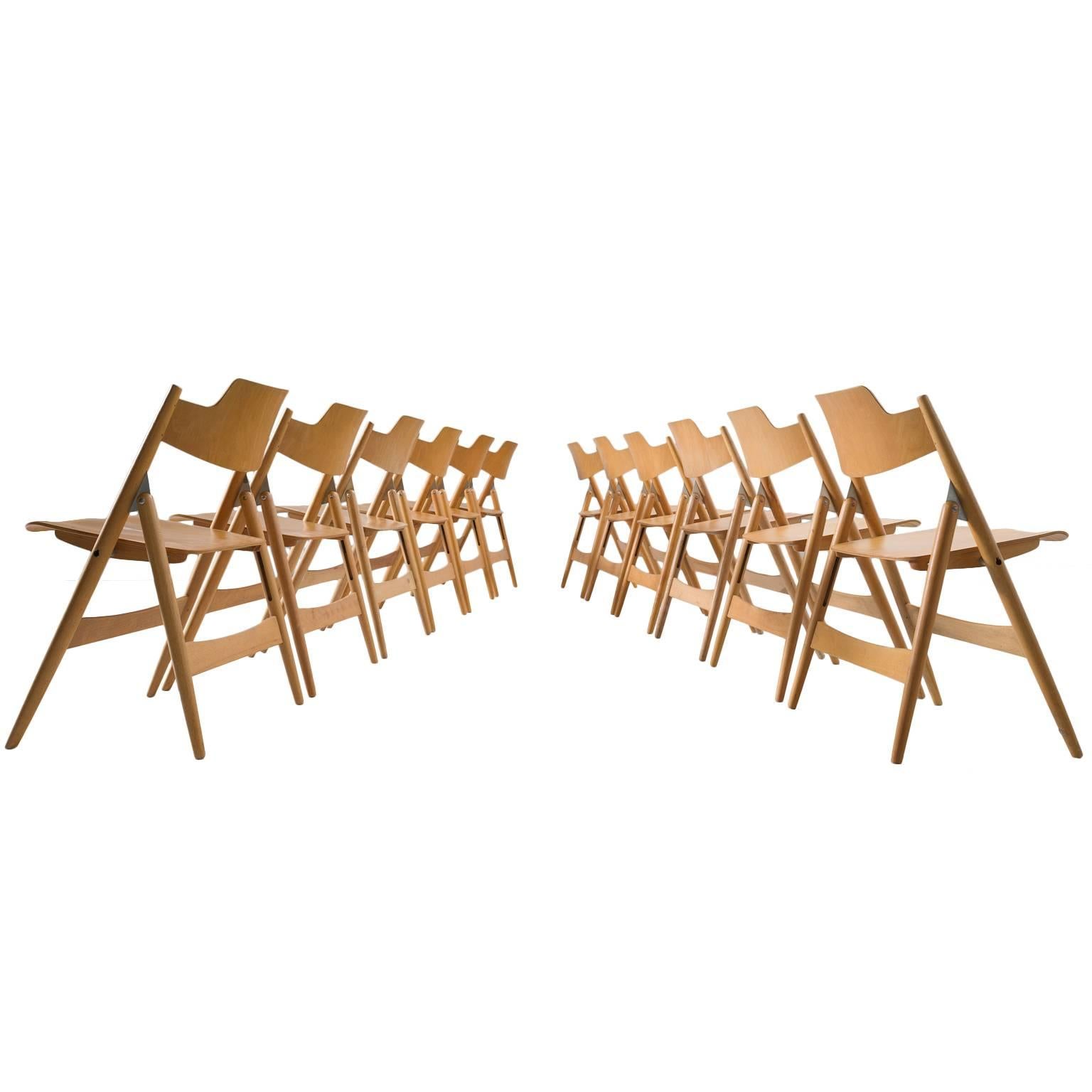 Egon Eiermann Set of 12 Chairs SE18