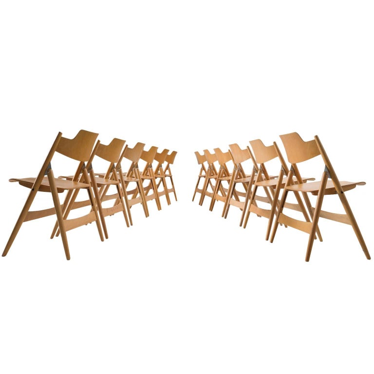 Egon Eiermann Set Of 12 Chairs Se18