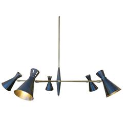Large Mid-Century Italian Style Chandelier 9